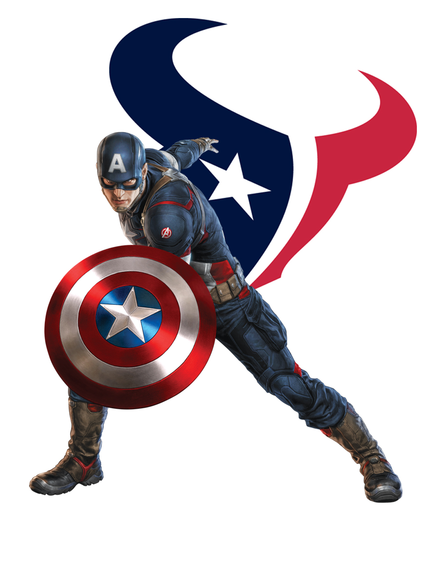 Houston Texans Captain America Logo vinyl decal